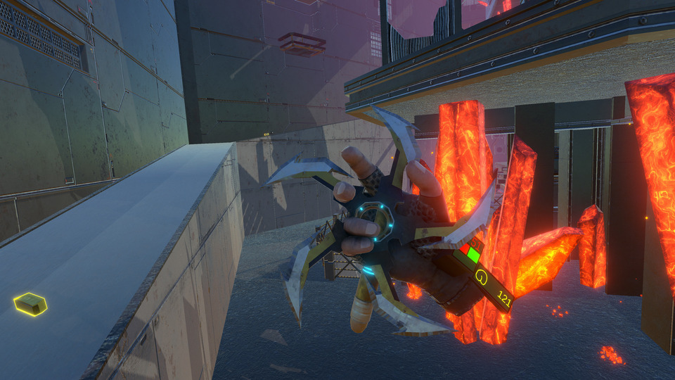 UNKIND VR FPS – in-game screenshot showing weapon upgrade with crystal mods